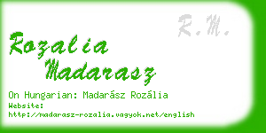 rozalia madarasz business card